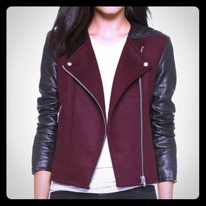 IRO leather sleeves jacket! Only worn once.